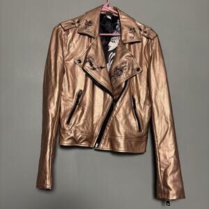 Disney Store Women's Maleficent Biker Jacket Medium Sleeping Beauty 60th Ann